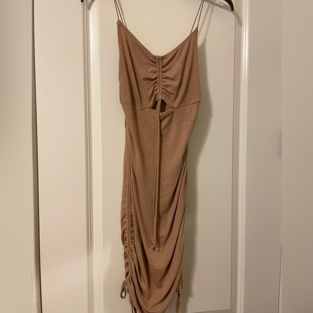 NWOT Rouched mini dress